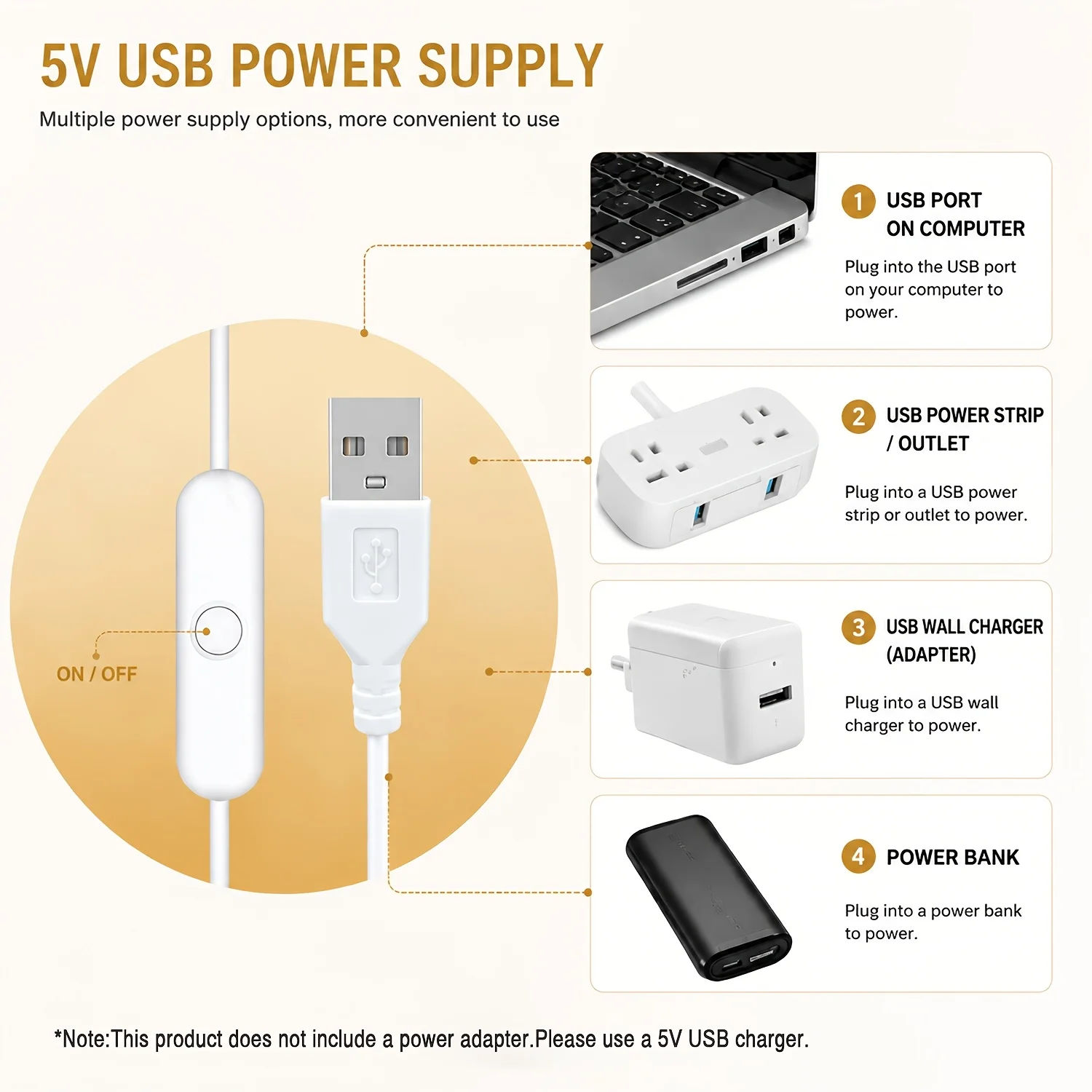 USB Button Switch 2835 LED Str - огляд і ціна Outdoor Use Power Strip