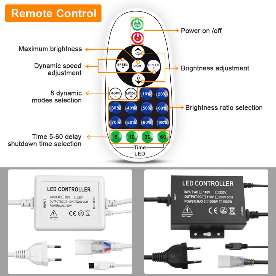 LED Neon Strip 220V 2835 120 L - огляд і ціна Outdoor Power Strip Weatherproof
